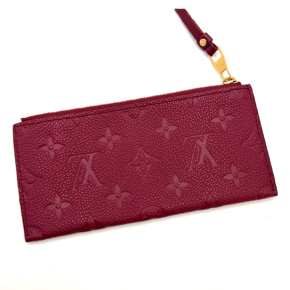 Authentic LV Louis Vuitton Monogram Empreinte Sarah Bifold Long Wallet W/ Insert - Picture 9 of 12